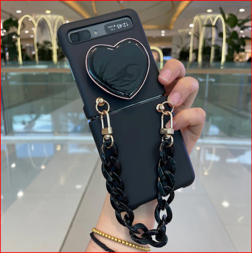 Bracelet chain heart - heart, black
